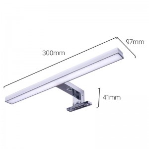 Aplique para espejos LED 30cm 5W | Fijación espejo y mueble