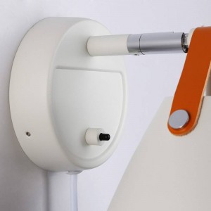 Aplique de pared "Ellen" con cable y interruptor