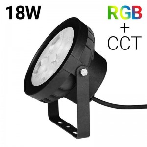 Foco proyector LED 18W RGB+CCT control por RF/WiFi - IP66