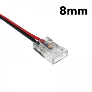 Conector para inicio de tiras LED COB monocolor de 8mm