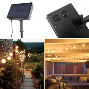 Guirnalda LED Solar Exterior 8m con 10 bombillas integradas