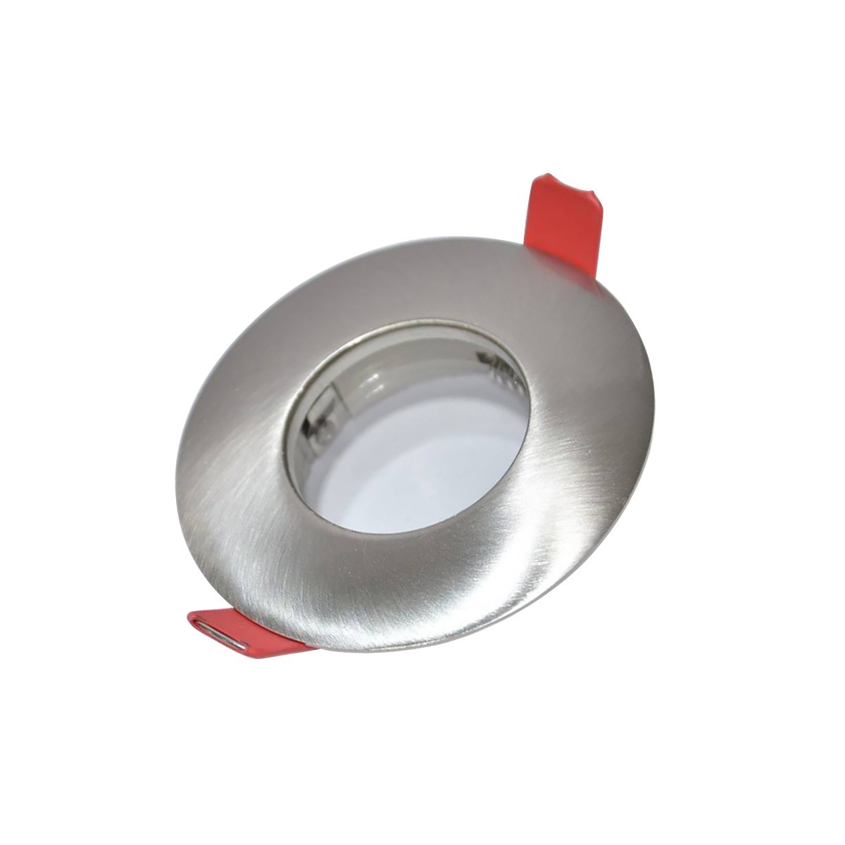 Aro downlight empotrable fijo estanco IP54 Ø83MM Níquel para GU10 / MR16DICROICAS DE 50 MM