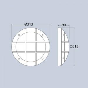 APLIQUE PARA INTERIOR  EXTERIOR FUMAGALLI GELMI GR ESTILO NAUTICO NEGRO OPAL CON PORTALAMPARAS E27