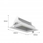 Downlight LED bascultante rectangular 38W 120° CCT LIFUD driver