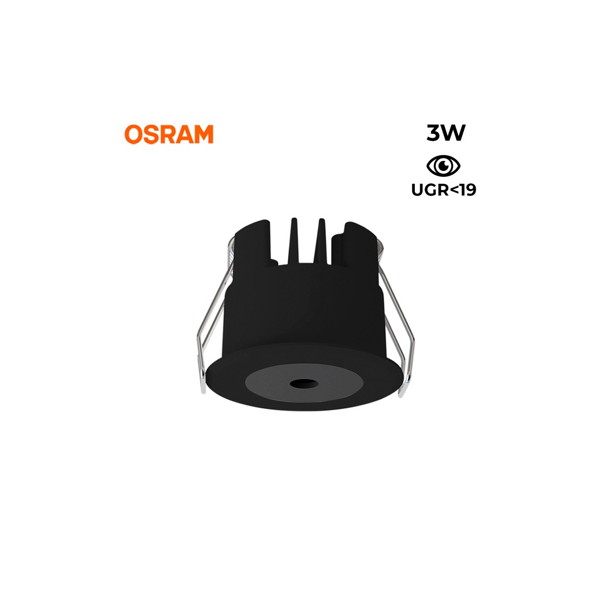 Downlight LED Mini 3W χωνευτό LED Low UGR 40x32,1mm