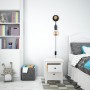 Aplique de pared madera con interruptor y enchufe "MILA"