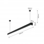 Luminaria lineal LED de suspensión 120cm 40W 3400lm