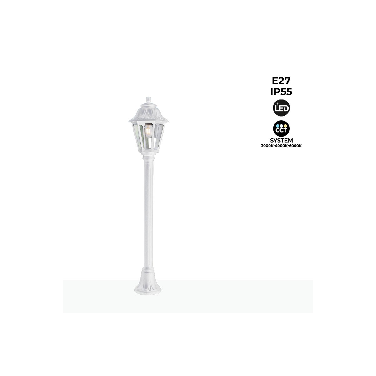 Farol bolardo LED FUMAGALLI MIZAR/ANNA 110cm 6W E27 IP55