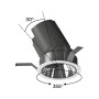 Foco LED empotrable orientable 12W COB IP54 Bajo UGR