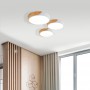 Plafón LED DE TECHO Circular 35W Blanco y Madera CCT ø408x50mm