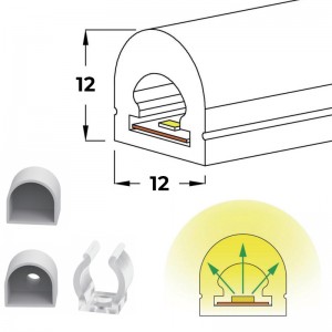 Neón LED 10 Metros 110W 12x12mm 24V/DC KIT (10m)