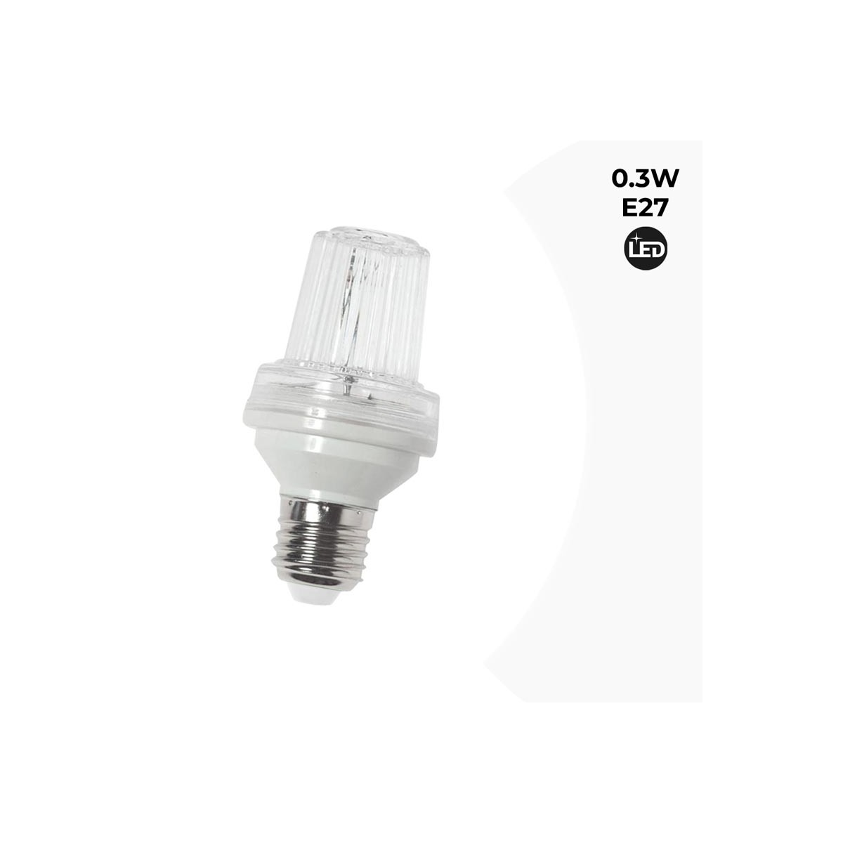 Bombilla LED con Efecto Estroboscópico E27 0.3W IP44