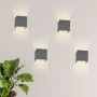 Pack de 4 Apliques de pared "KURTIN" 6W apertura de luz regulable