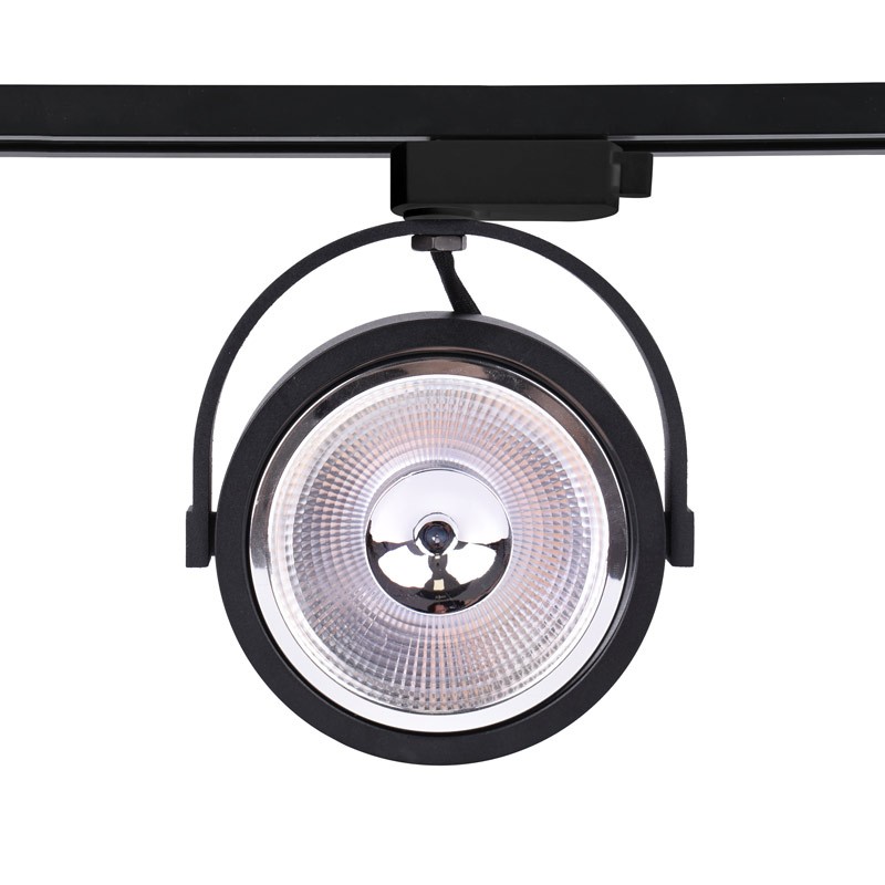 Foco Led de carril negro monofásico AR111 GU10