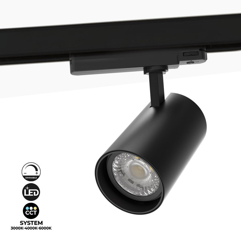 Proyector LED de carril trifásico 36W CCT Triac Dimmable