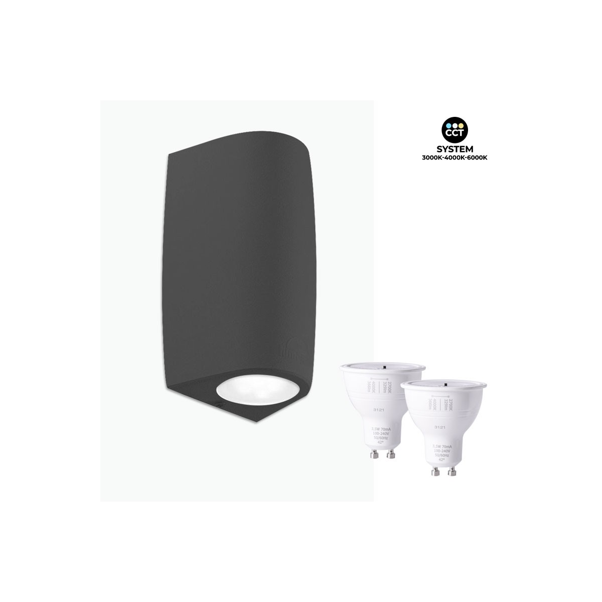 Aplique de pared LED up & down FUMAGALLI MARTA GU10 2x3,5W