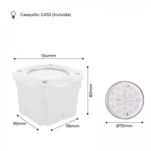 Aplique LED empotrable FUMAGALLI LETI 100 round 3W