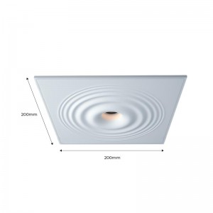 Aro de escayola para pladur efecto onda 200x200 - GU10