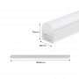 Regleta LED bajomuebles T5 120cm 14W opal