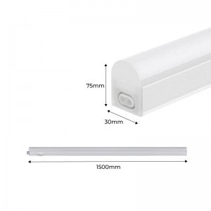 Regleta LED bajomuebles T5 120cm 14W opal