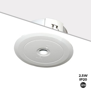 Luz de emergencia LED para empotrar 150lm 2,5W 3 horas IP20