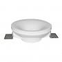 Aro downlight empotrable redondo de Escayola GU10 trimless