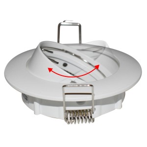 Aro downlight empotrable circular basculante para bombilla GU10 / GU5.3