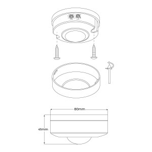 Sensor de movimiento PIR de superficie 360º IP20