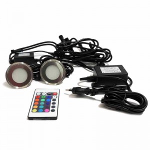 Kit Luces de suelo 6 balizas RGB Ø58x9mm