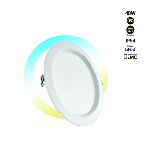 Downlight 40W con driver Driver Lifud 230x50mm Corte: 200-220mm