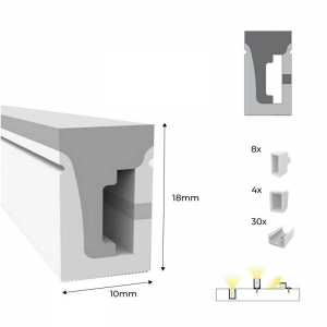 Neón de 10x18mm y 10 metros de largo