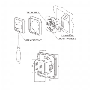 Sensor de movimiento PIR de pared cuadrado ST32