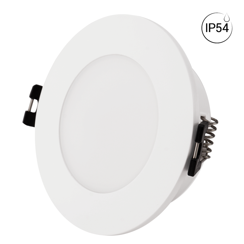 Aro downlight circular para bombilla GU10 - Corte Ø 75-80 mm - IP54- BLANCO