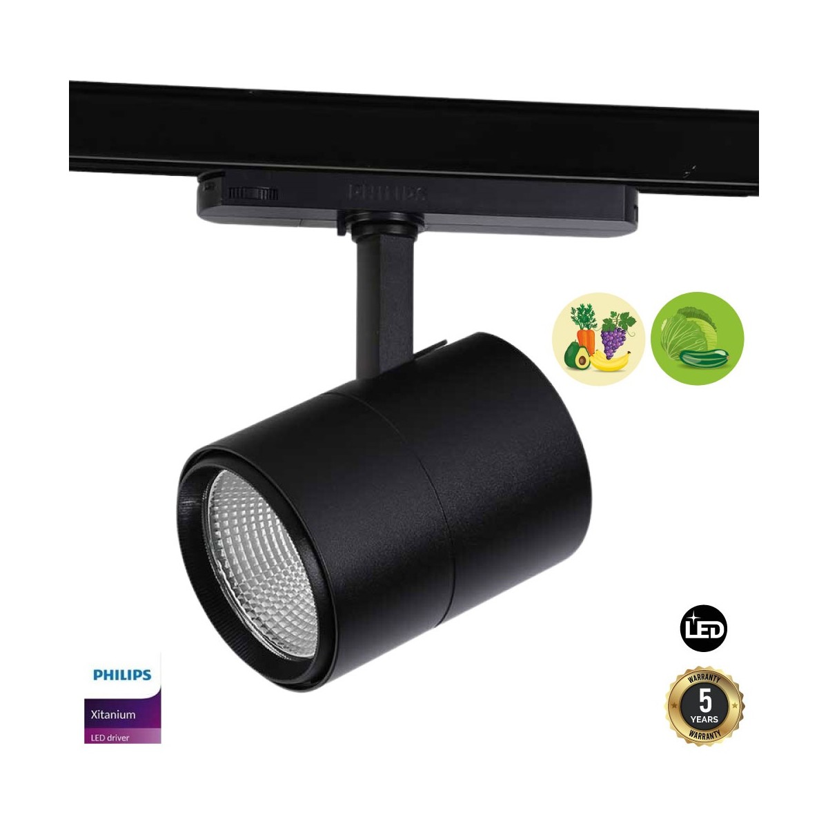 Proyector LED trifásico 30W especial para fruterías y verdulerías