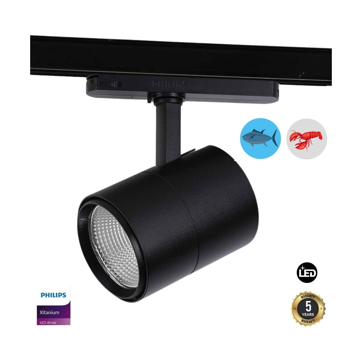 Proyector LED trifásico 30W especial para pescado y marisco