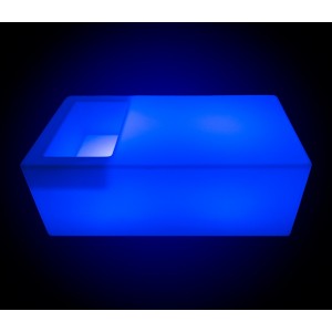 Mesa con luz LED RGBW recargable con hielera - 24W - IP67