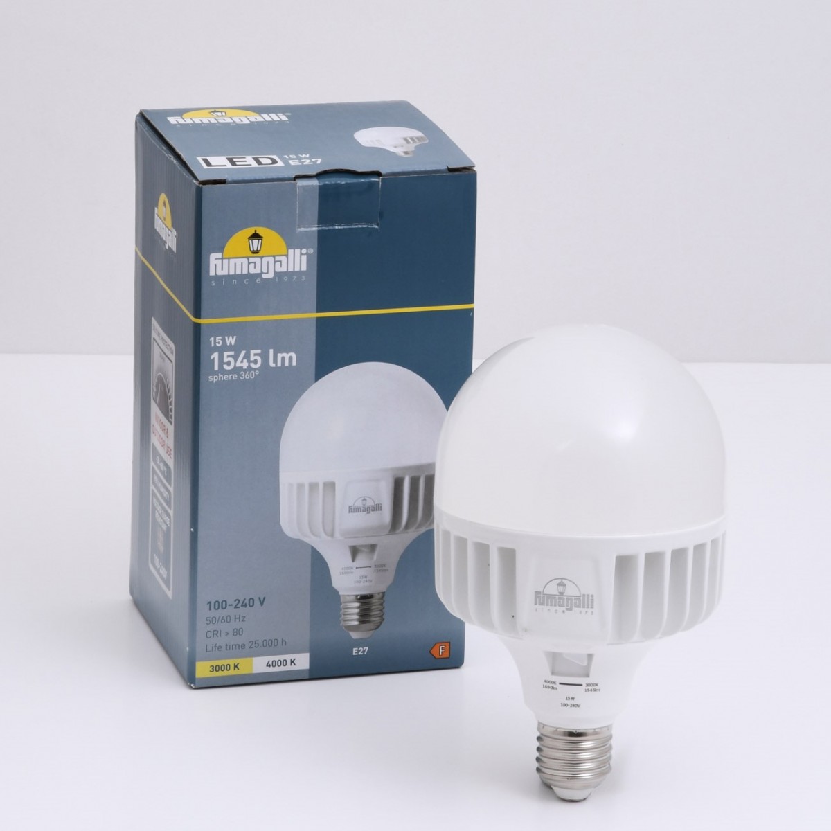 Bombilla LED E27 alta potencia -15W - CCT - Fumagalli - ø100mm