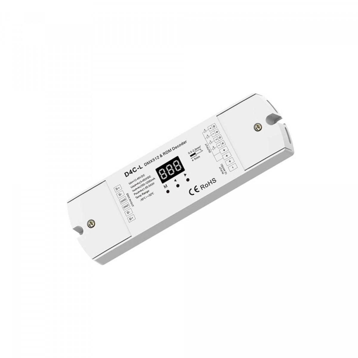 Decodificador DMX512 4 canales 12-48VDC 350-1200mA*4CH