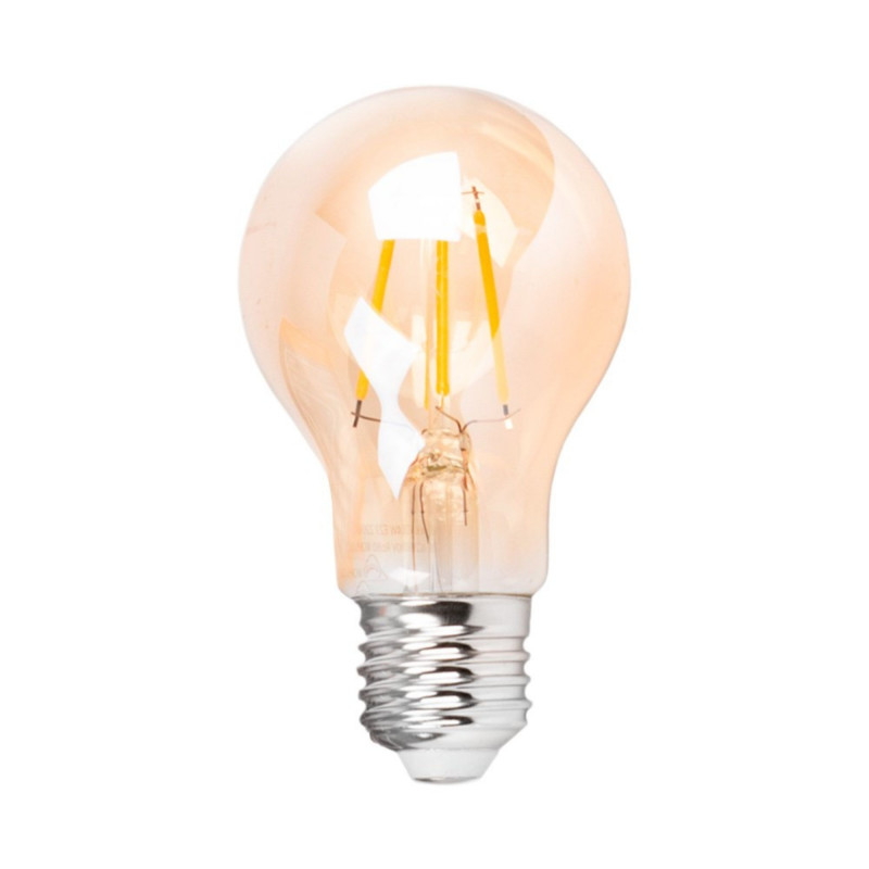 Bombilla filamento LED vintage ámbar - Regulable - E27 A60 - 4W