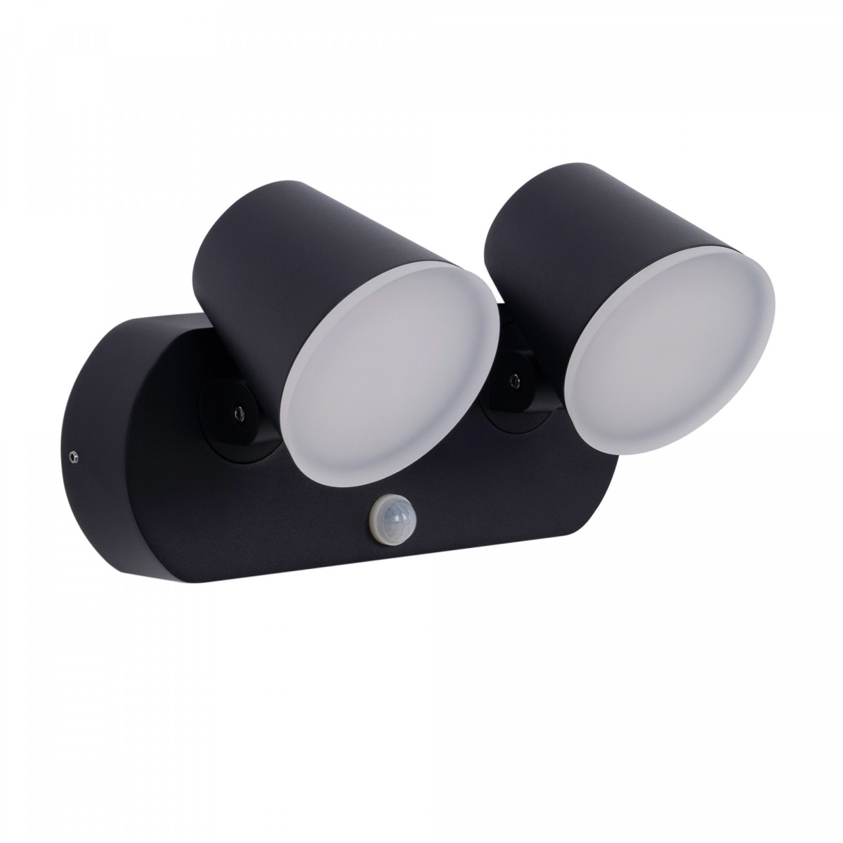 Aplique de pared exterior doble con sensor PIR "Tura" - 20,5W - Orientable - 3000K - IP54