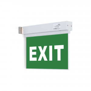 Luz de emergencia de superficie con cartel "Exit"