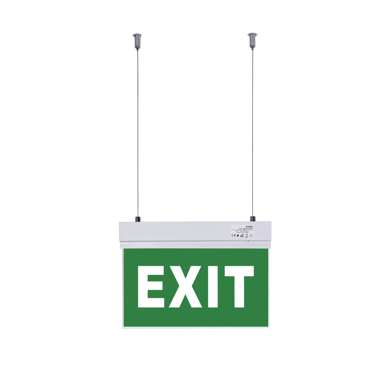 Luz de emergencia de suspensión con cartel "Exit"