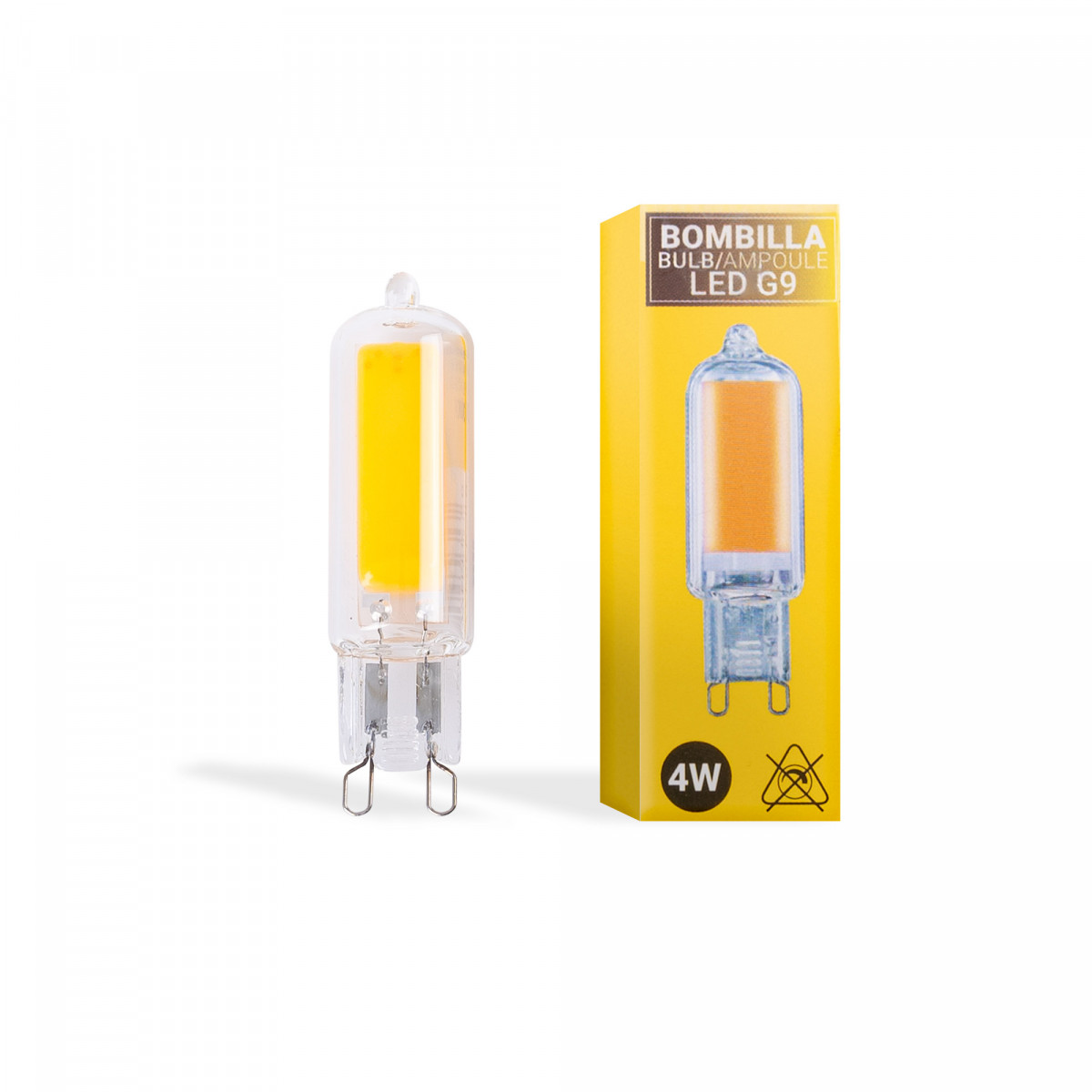 Bombilla LED G9 220-240V AC - COB - 360º - 4W