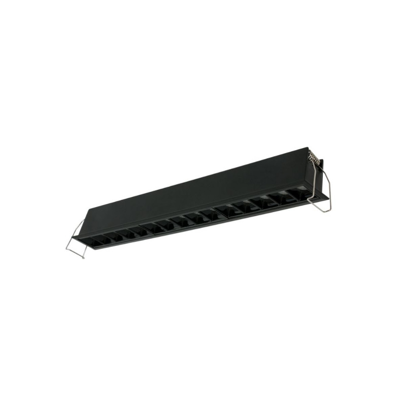 Foco lineal LED empotrable 30W - UGR18 - CRI90 - Chip OSRAM - 4000K - Negro