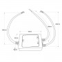 Amplificador de señal RGBW estanco 12-24V DC - 6A/canal - IP67 -MEDIDAS