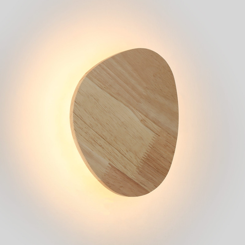 Aplique de pared madera "Eclipse 3" 8W - Luz cálida