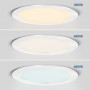 Downlight blanco LED ultra slim 18W - CCT - Corte Ø 208mm en aluminio