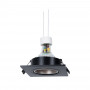 KIT Aro downlight cuadrado 93x93mm (negro/champagne) + Bombilla GU10 5,4W + Portalámparas