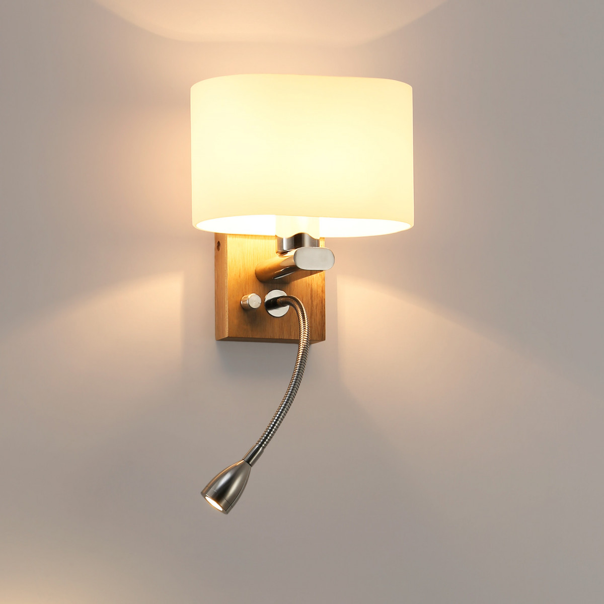 Aplique de pared con foco LED para lectura "Arti" - E27 + 3W