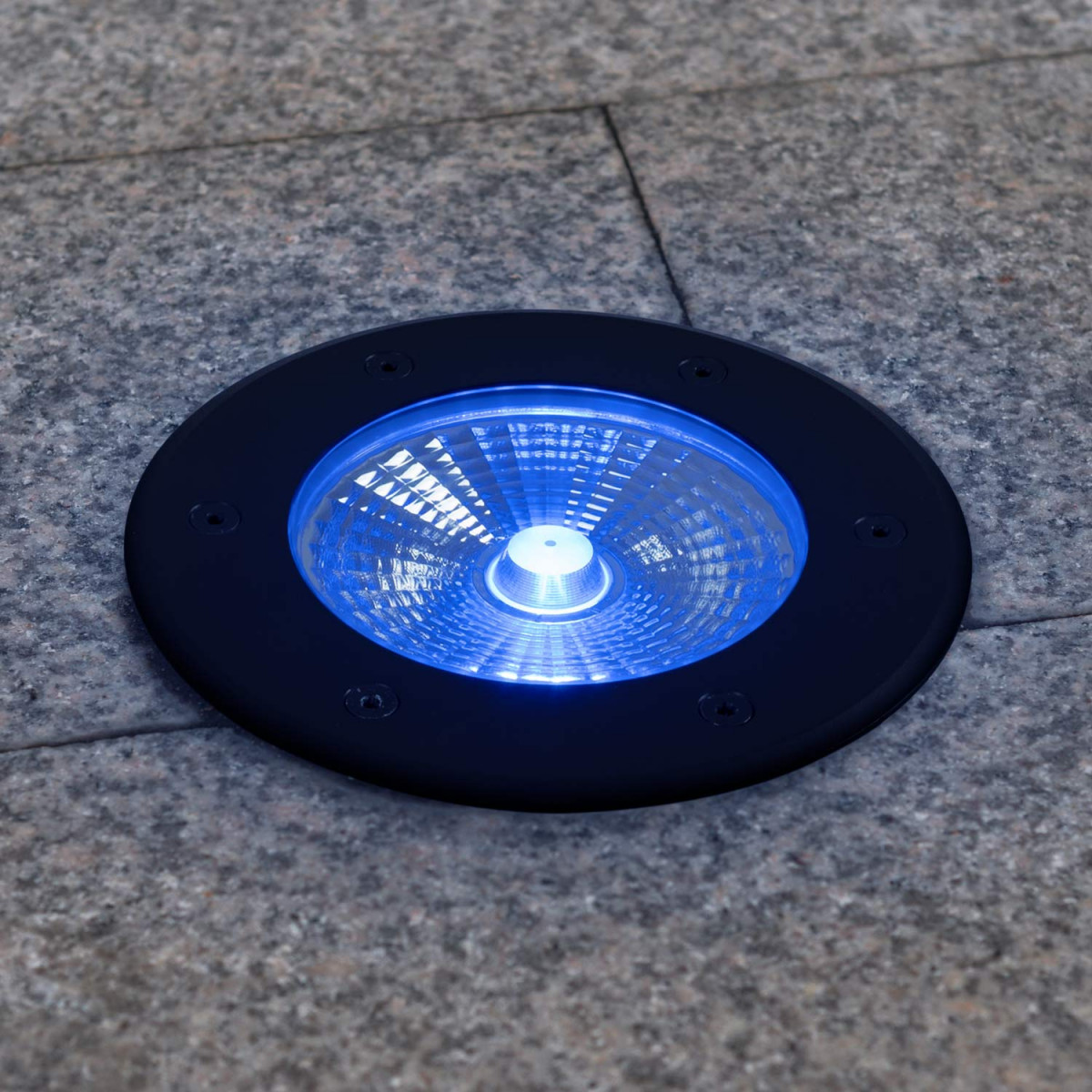 Baliza LED exterior suelo 18W RGB - 12V DC - IP67 - Ø15cm -30º